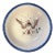 Antique 19th Century Staffordshire Creamware Pearlware Blue Feather Edge Bowl With American Eagle and Shield For Sale