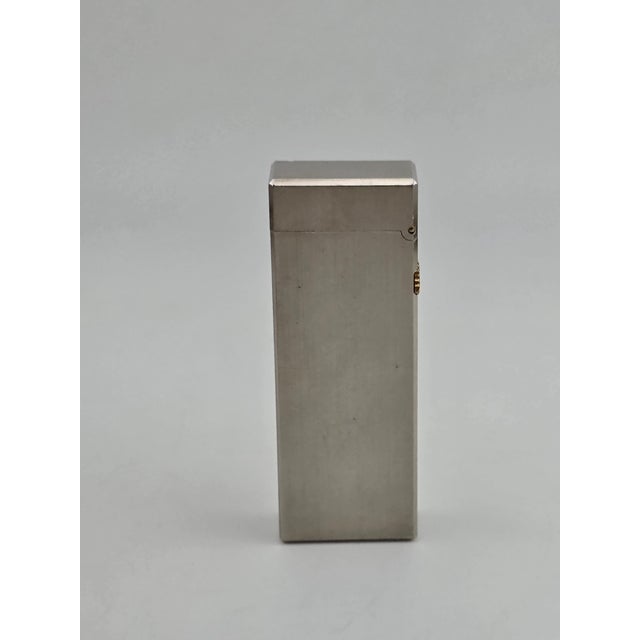 1980s Rare Vintage Dunhill Coral Gas Lighter D Logo Silver Gold No Box Very Good Cond. For Sale - Image 5 of 14