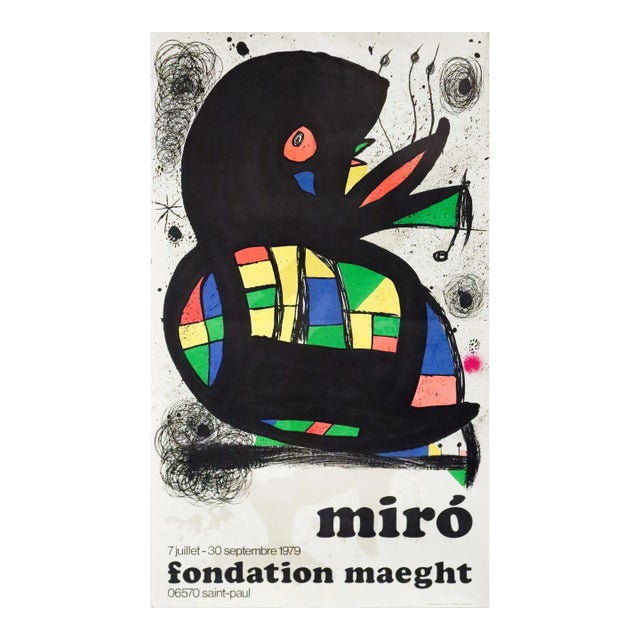 1979 Joan Miro Fondation Maeght Exhibition Poster For Sale