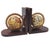 Traditional Vintage Old World Globe Bookends With Rotating Spheres and Brass Details on Wood For Sale - Image 3 of 12