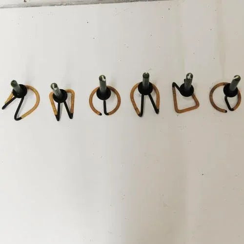 Vintage Danish Blacked Steel and Woven Natural Raffa Fiber Candleholders attributed to Laurids Lonborg, 1950s, Set of 6 For Sale - Image 4 of 9