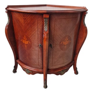 Corner Cabinet with Inlays For Sale
