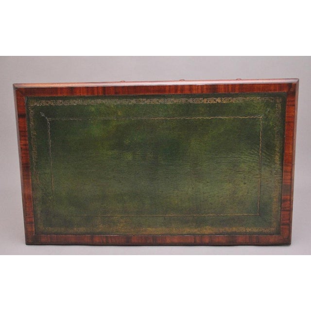 Brown Antique Mahogany Partners Writing Desk, 1840 For Sale - Image 8 of 12
