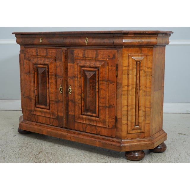 Age: C. 1780-1800 Details: Adjustable Shelves Bun Feet High Quality Construction Raised Panel Doors Solid Brass Hardware...
