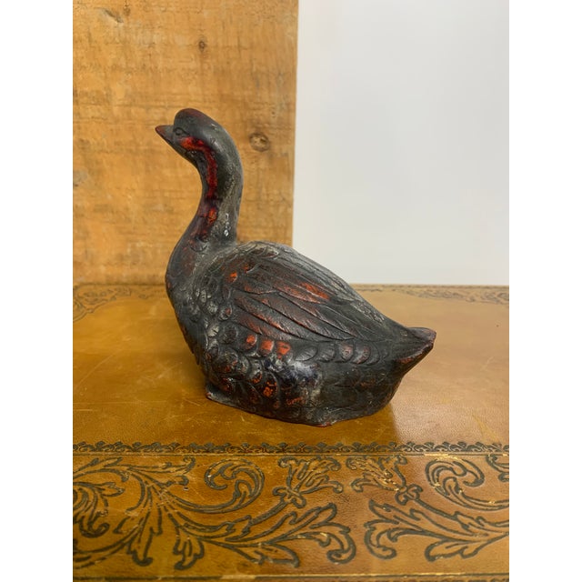 Vintage Mid 20th Century Japanese Metal Goose For Sale - Image 4 of 7
