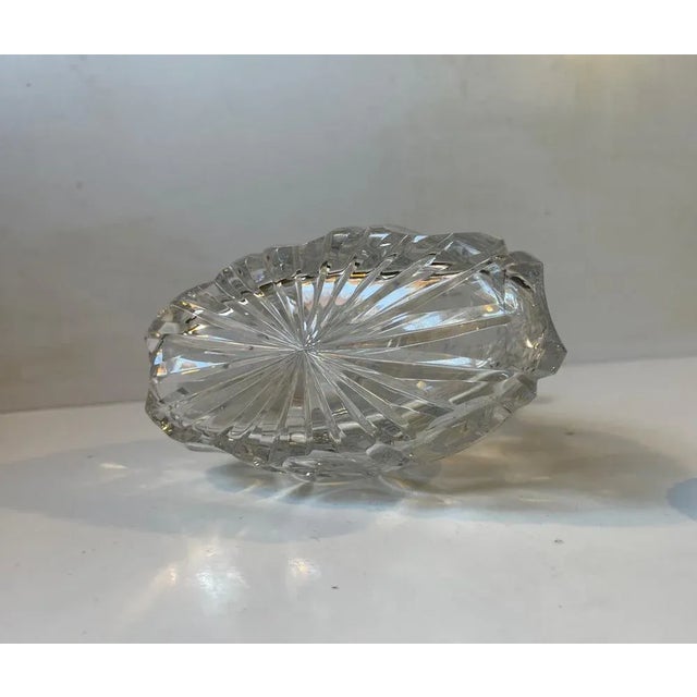 Glass French Cut Crystal Port Decanter with Handle, 1950s For Sale - Image 7 of 8