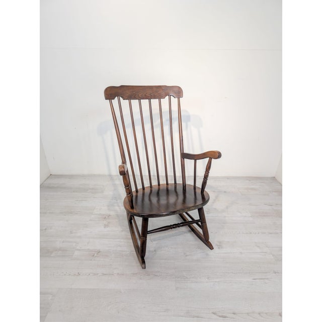 Wooden Rocking Chair, 1960s For Sale - Image 4 of 12