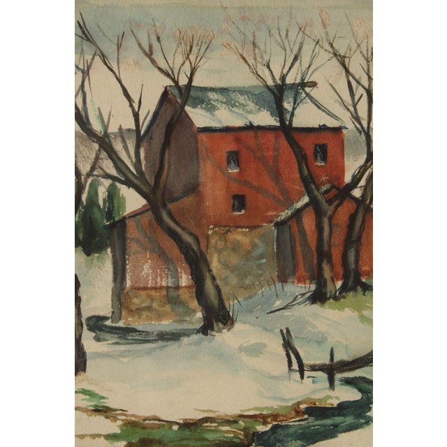 Deane Uptegrove Watercolor Painting, 'Early Spring in Sussex' For Sale - Image 11 of 12