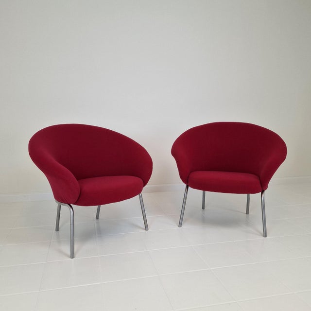 Mid-Century Modern Model F570 Lounge Chairs by Pierre Paulin for Artifort, 1963, Set of 2 For Sale - Image 3 of 18