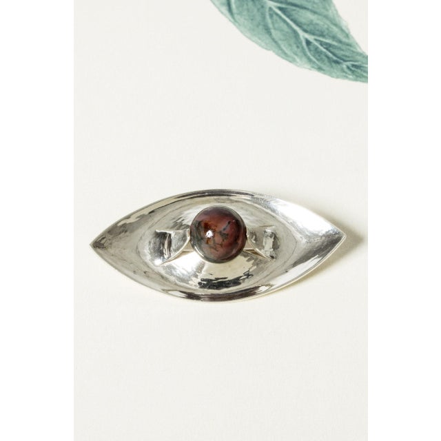 Metal Modernist Silver Brooch by Elis Kauppi, 1961 For Sale - Image 7 of 7
