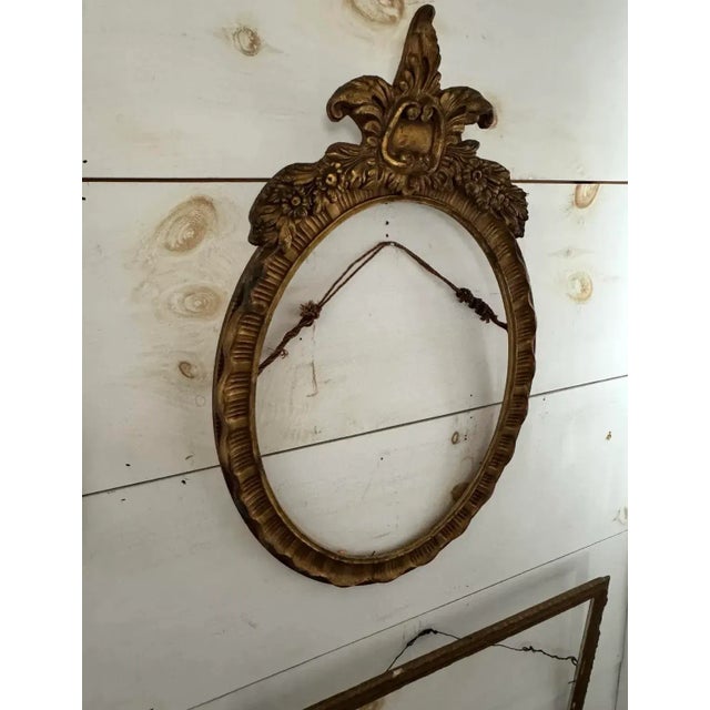 1900 - 1909 Rare Early 1900s French Louis XVI Gilt Frames, Pair — Authentic Patina For Sale - Image 5 of 6