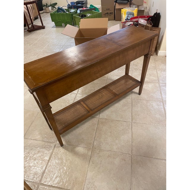Famous NY furniture maker. Fruit or pecan wood, though drawer linings appear to be oak. Excellent condition save that the...