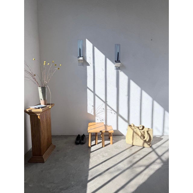 Small Nesting Tables in Light Oak, 1950s, Set of 2 For Sale - Image 3 of 18