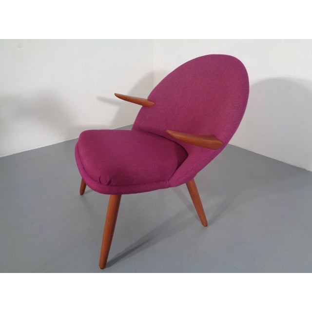 1950s Purple Teak Armchair by Kurt Olsen for Glostrup, Denmark, 1950s For Sale - Image 5 of 18
