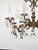 Brass Vintage 6 Arm 6 Light Dark Patina Swanky Brass Cut Lead Glass Crystal Chandelier For Sale - Image 8 of 12