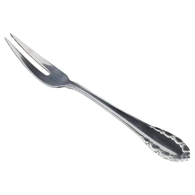 Danish Lily of the Valley Meat Fork in Sterling Silver from Georg Jensen For Sale - Image 5 of 5