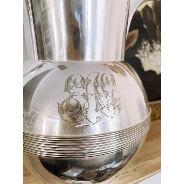 Tiffany and Co. Antique Silver Plated Tiffany & Co Water Pitcher For Sale - Image 4 of 6