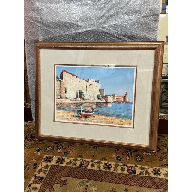 Gilles Grimoin Original Watercolor, Framed For Sale - Image 10 of 12