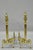 Mid 20th Century French Art Nouveau Style Brass Urn Finial Fireplace Andirons - A Pair For Sale - Image 10 of 11