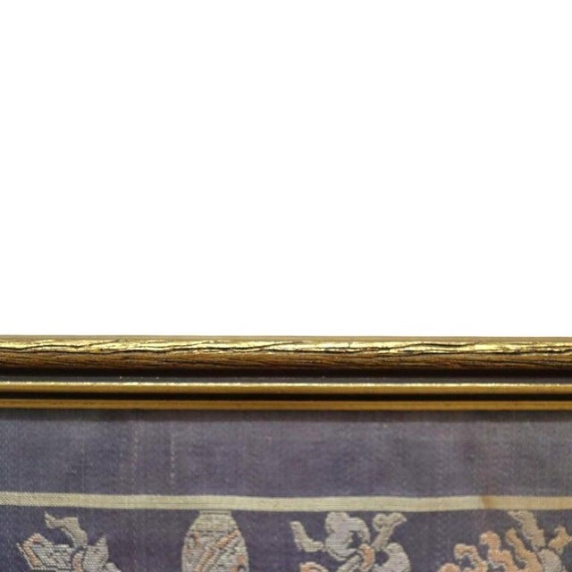 Chinese Intricately Hand Embroidered Genre Scene Framed Silk Panel 20thC For Sale - Image 9 of 10