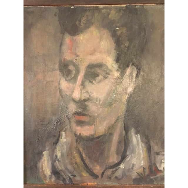 Vintage 1950s Oil on Canvas Portrait Painting by William Clutz For Sale In San Francisco - Image 6 of 12