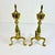 Metal Mid-Century Traditional Federal Arts & Crafts Brass Andirons - A Pair For Sale - Image 7 of 12