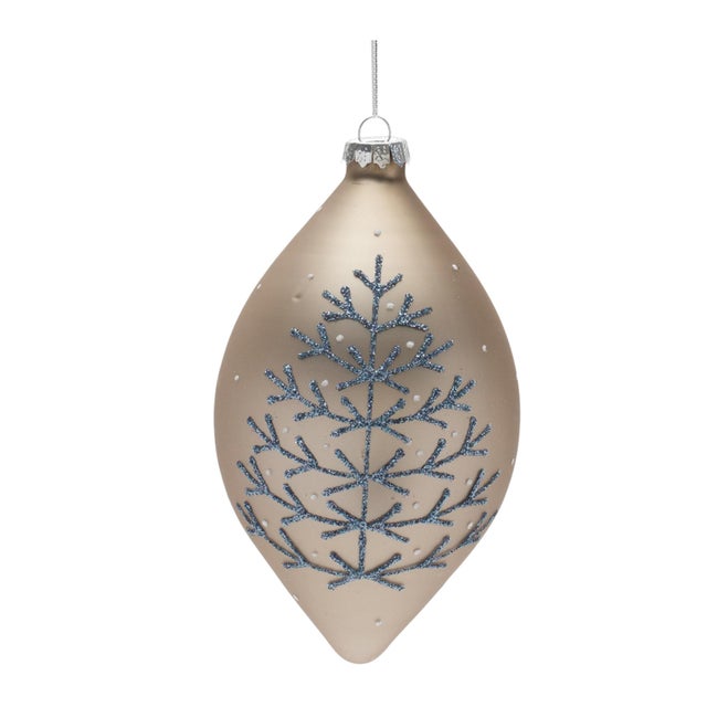 Kenneth Ludwig Chicago Champagne Glittered Ball Ornament (Set of 6) For Sale - Image 4 of 6
