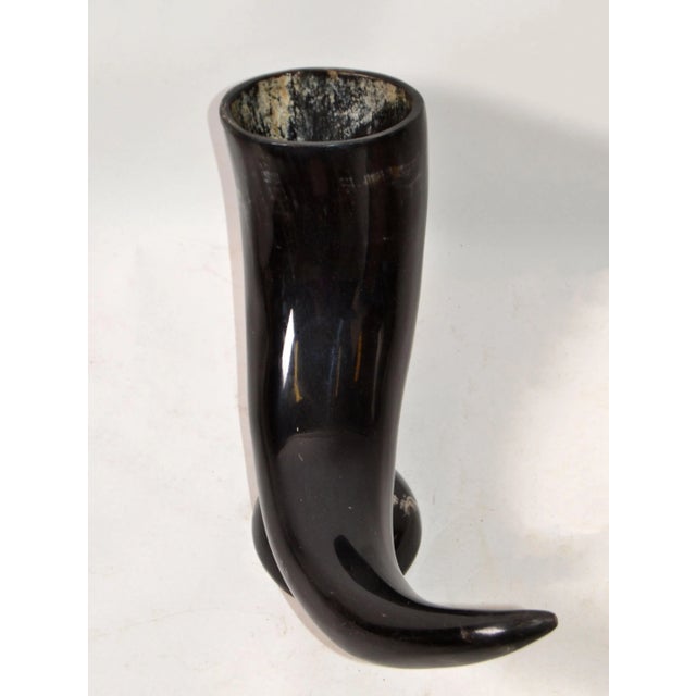 Mid-Century Modern Original Animal Black Horn Table Sculpture, Centerpiece Base For Sale In Miami - Image 6 of 10