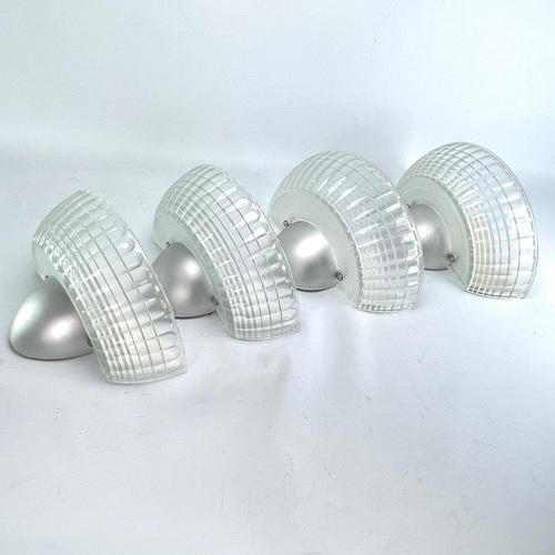 1940s Art Deco Glass Wall Lamps from Holophane France, 1940s For Sale - Image 5 of 14