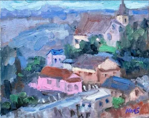 Virginia City, Impressionist Oil Painting Landscape