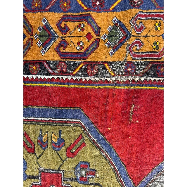 Vintage Turkish Distressed Rug, 1930s For Sale - Image 9 of 18