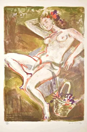 Andre Planson, Woman, Original Lithograph, Late 20th-Century
