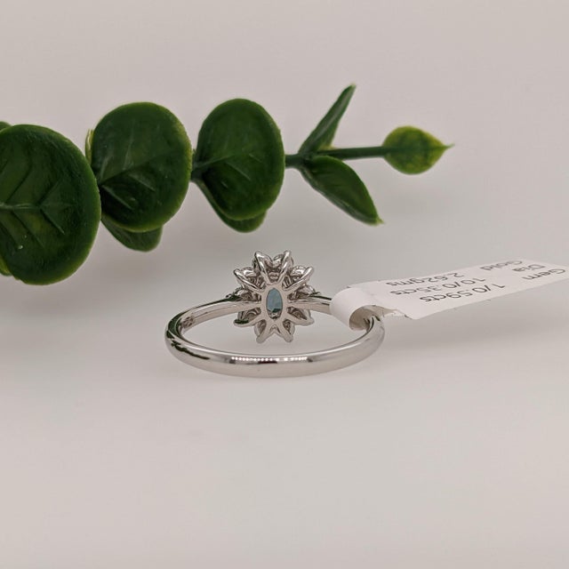 Natural Alexandrite Ring With Earth Mined Diamonds: Solid 14k Gold, Size 6.75 For Sale - Image 9 of 9