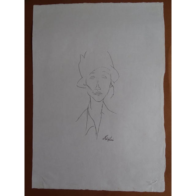 Amedeo Modigliani, Portrait of Lady, Lithograph For Sale - Image 6 of 6
