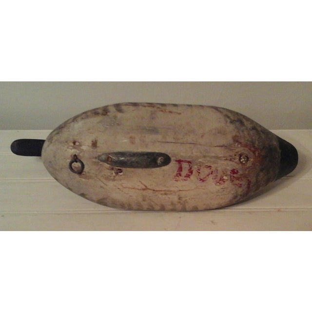 Antique American Folk Art Wooden Duck Decoy With Rare Swivel Head For Sale - Image 4 of 16