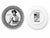 Americana Coasters in Porcelain with American Historical Figures by Piero Fornasetti, 1960s, Set of 7 For Sale - Image 10 of 11