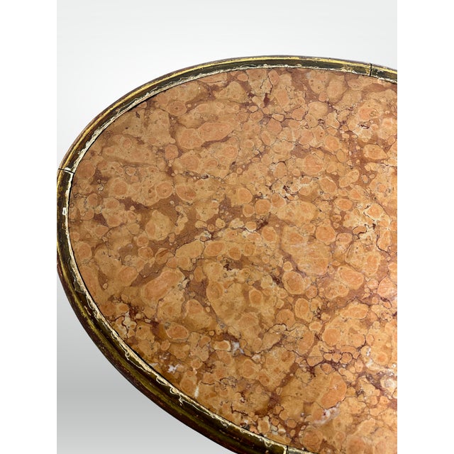 19th Century French Marble Top Table Carved Stretcher Base Antique 19th Century For Sale - Image 9 of 12