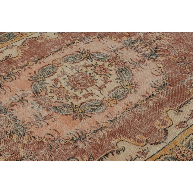 Rug & Kilim 1960s Rug & Kilim’s French Savonnerie Inspired Vintage Zeki Muren Rug For Sale - Image 4 of 7