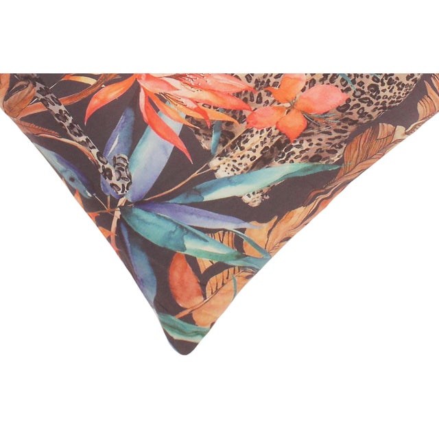 Shabby Chic Bohemian Carruthe Printed Velvet Handmade Pillow For Sale - Image 3 of 8