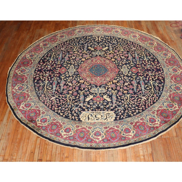 Antique Indian Pictorial Rug - 10'10" x 10'11" For Sale In New York - Image 6 of 12