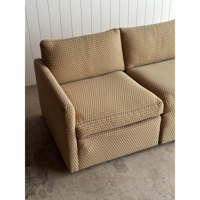 Modernist Diamond-Jacquard Sofa Attributed to Charles Pfister for Knoll, 1970s For Sale - Image 10 of 18