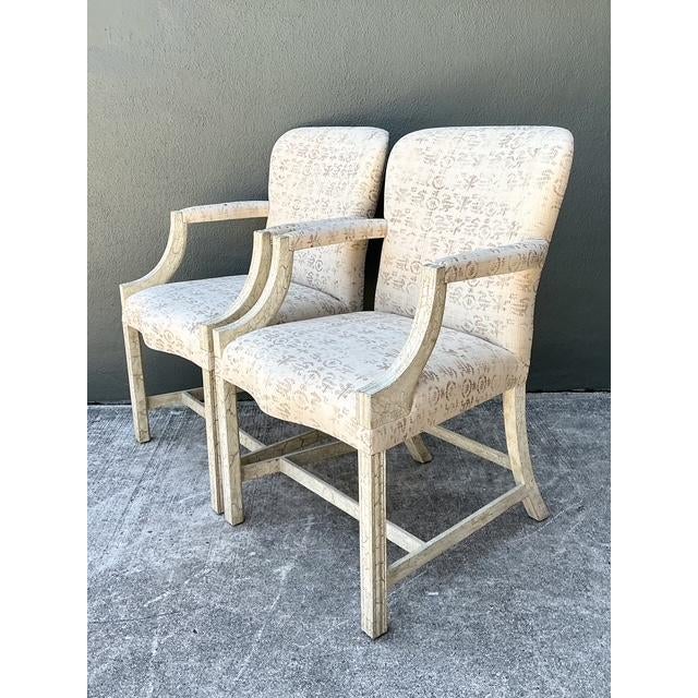 Vintage Custom Rose Tarlow Chippendale Arm Chairs - A Pair For Sale - Image 9 of 12