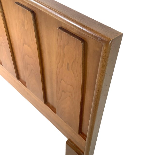Mid-Century Modern Walnut Headboard, Queen For Sale - Image 10 of 12