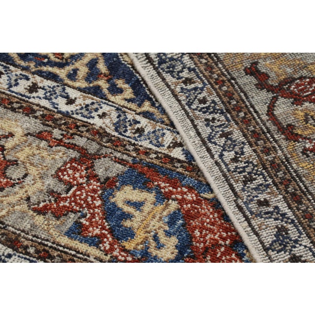 Textile Rug & Kilim’s Persian Style Rug in Gold and Red With Medallion For Sale - Image 7 of 7