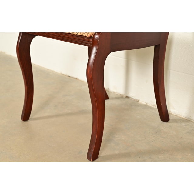 Kindel Furniture Style Regency Carved Mahogany Side Chair or Dining Chair, Circa 1940s For Sale - Image 9 of 12