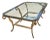 Gilt Metal and Glass Coffee Table For Sale