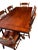 American 1970s Trestle Table / X Brace Legs With 6 Matching Original Chairs. A True Classic. For Sale - Image 3 of 12