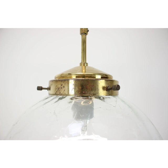 Mid-Century Big Glass Pendant by Kamenicky Senov, 1970s For Sale - Image 4 of 13