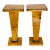 Gorgeous Pair Art Deco Plant Sculpture Stands Burl Wood For Sale