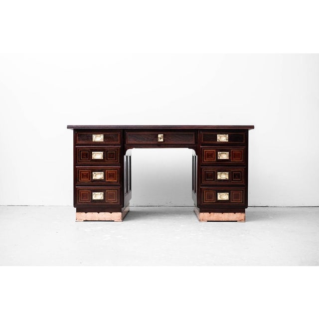 Object: art nouveau gentleman's writing desk design & execution: imperial and royal court cabinetmaker bernhard ludwig...